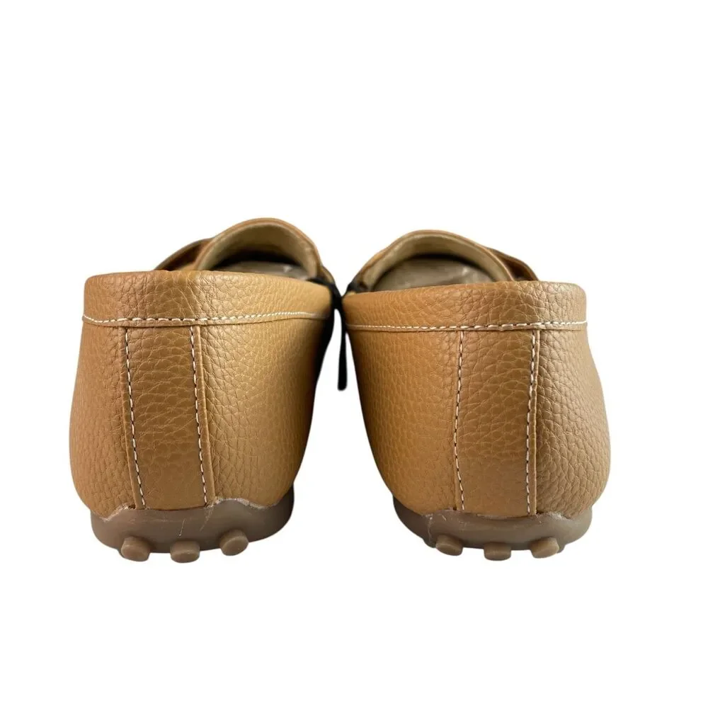 St. John’s Bay Women's Comox Loafers 8M Tan Slip‑On Comfort‎ Memory Foam Casual